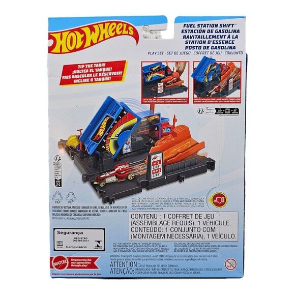 NEW MATTEL HOT WHEELS CITY FUEL STATION SHIFT PLAY SET 1 VEHICLE HKX45 - Picture 2 of 6